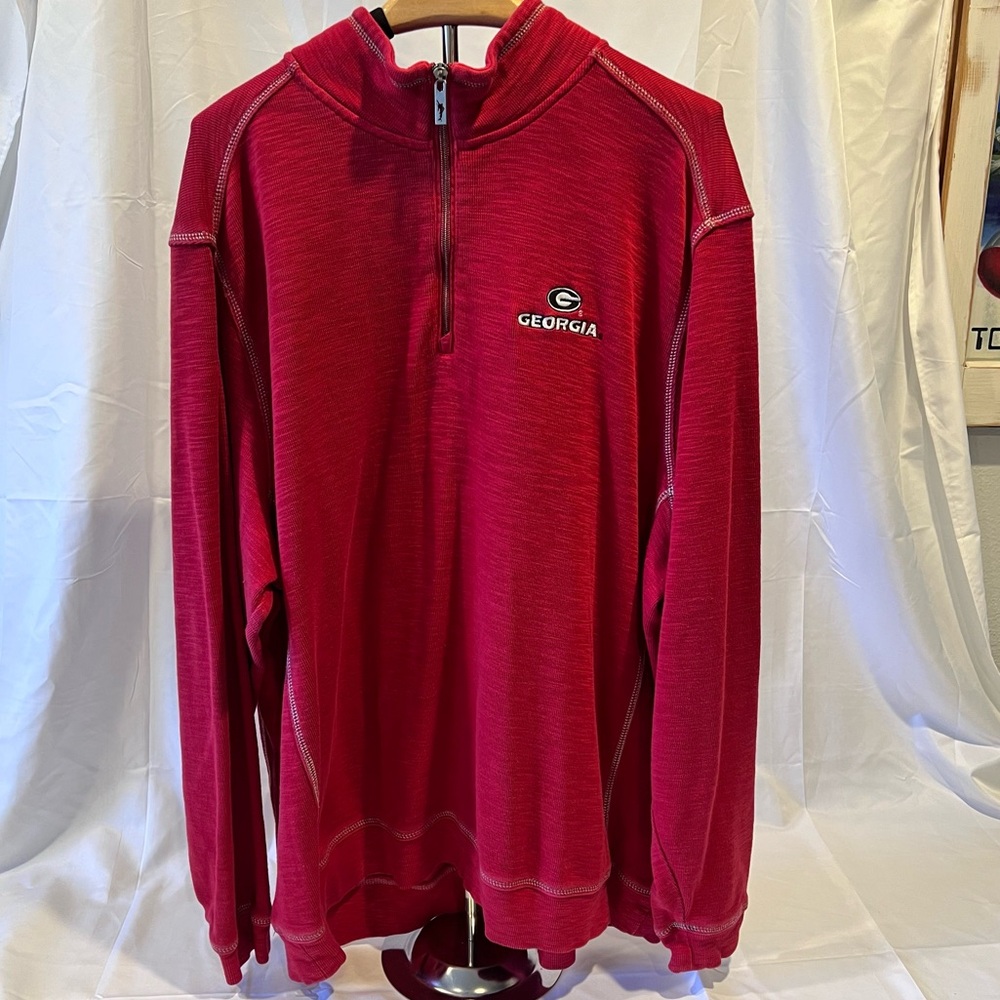 Tommy Bahama Georgia Bulldogs Quarter Zip Pullover XXL Red